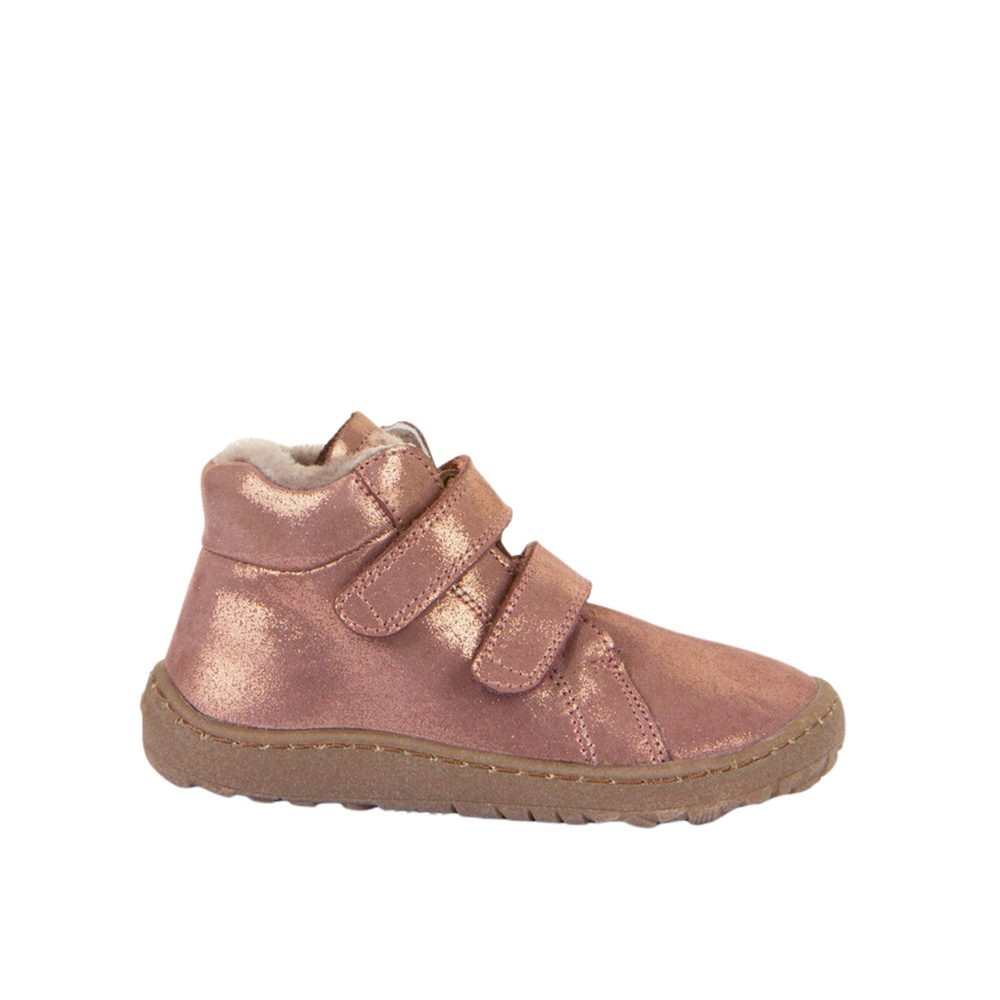 FRODDO KOTNÍČKOVÉ ZIMNÍ FURRY Pink/Gold | Dětské zimní zateplené barefoot boty - 22