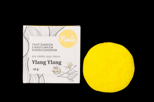 Kvitok Přírodní tuhý šampón s kondicionérem na světlé vlasy Ylang Ylang XL 50 g