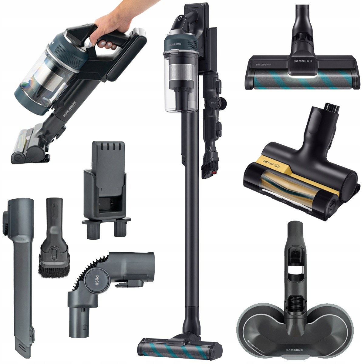 Tyčový vysavač Samsung Jet 85 Premium VS20C852FTB 25,2V 580W 0.8l