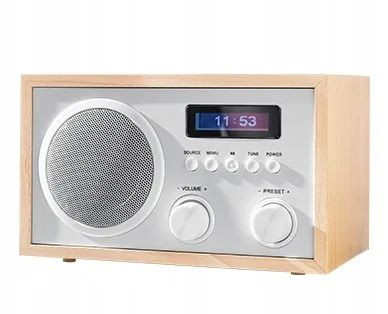 Rádio Terris Ndr nostalgie Bluetooth Dab+ bílé +světlé dřevo