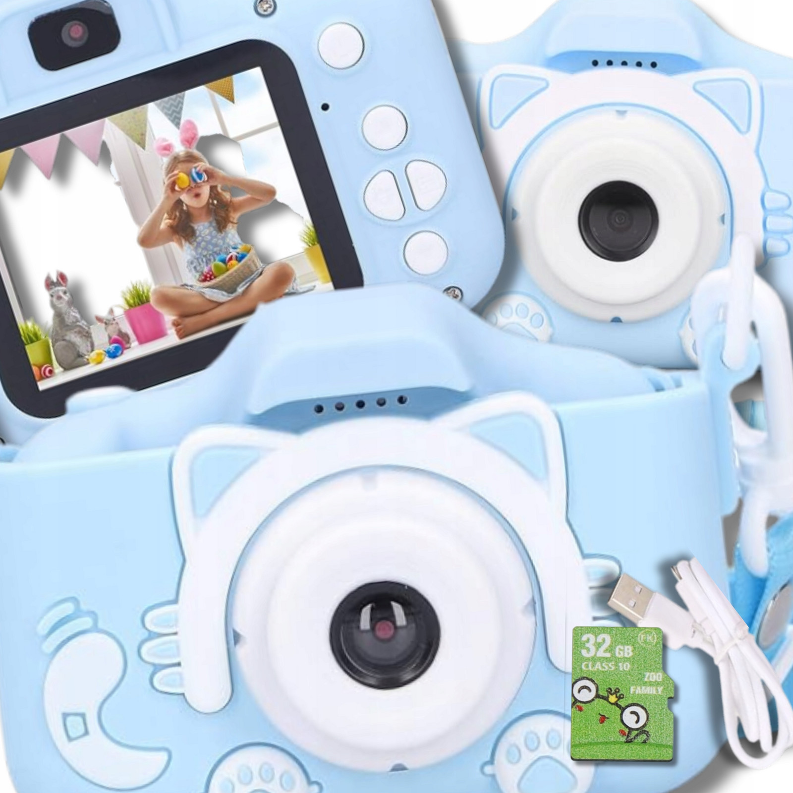 Dětský Digitální Fotoaparát Full Hd 40 Mpx Herní Kamera+karta 32gb Sada XXL