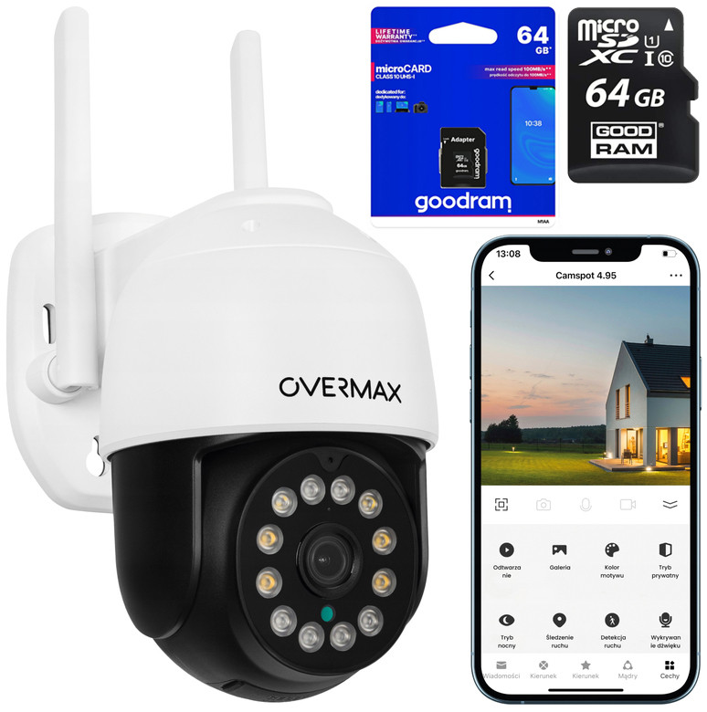 Venkovní Otočná Kamera IP66 Lan Ultra Hd Ptz Wifi 2.5K 4x Zoom Karta