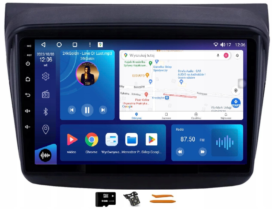 Radio Android Navigace Qled Carplay Mitsubishi Pajero Sport 4 L200 08-16