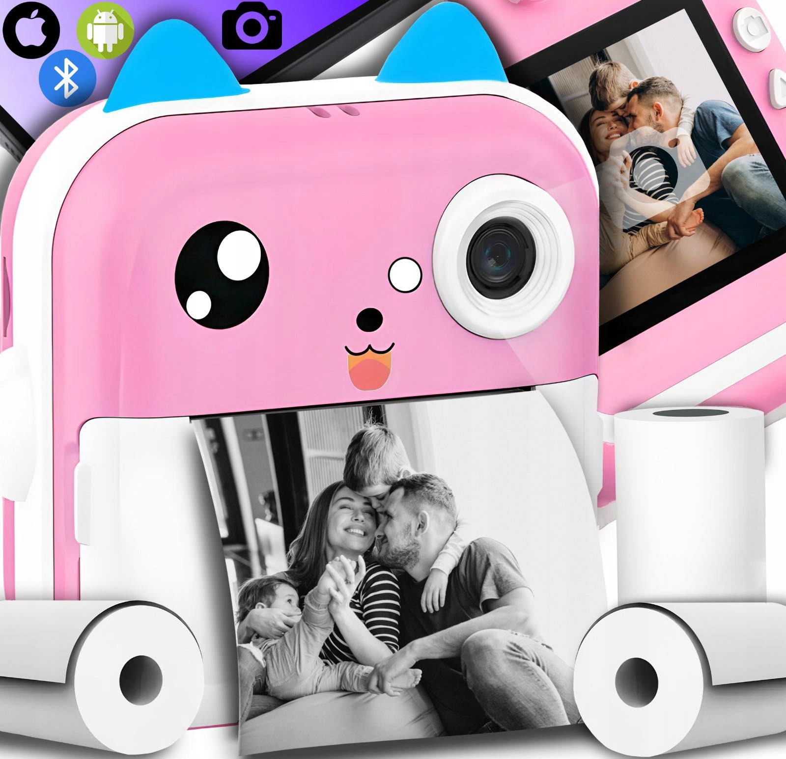 Tisk Okamžitý fotoaparát s dětskou tiskárnou Digitální 3 Ks Role