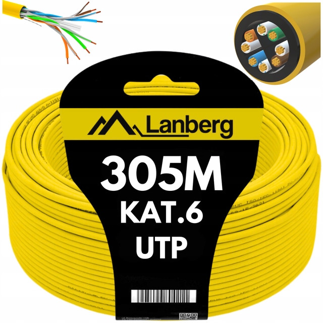 Kabel Síťový Lan Kroucený RJ45 Utp KAT.6 CAT.6 305M Lanberg