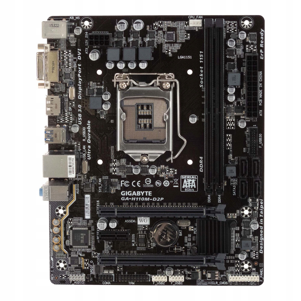 Gigabyte GA-H110M-D2P LGA1151 DDR4 PCIe mATX