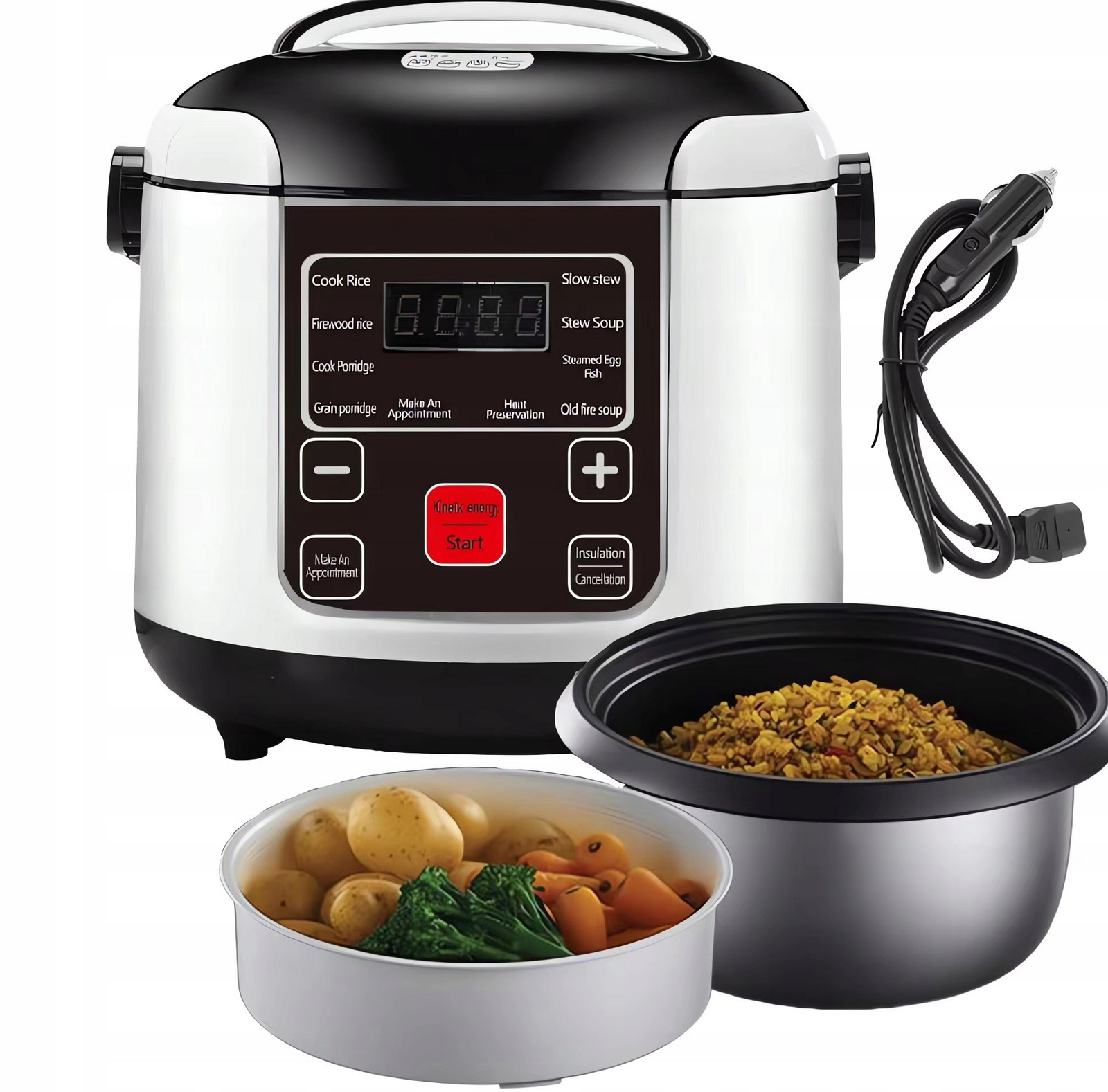 multicooker 24V Mini Rice Cooker Car Truck 2L pro automobilová vařič Rýže