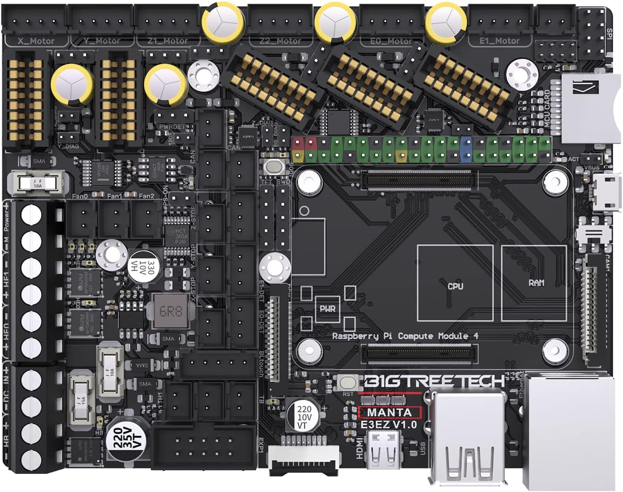 Bigtreetech Manta E3 Ez Control Board 32Bit EZ2209 pro 3D tiskárnu Ender-3