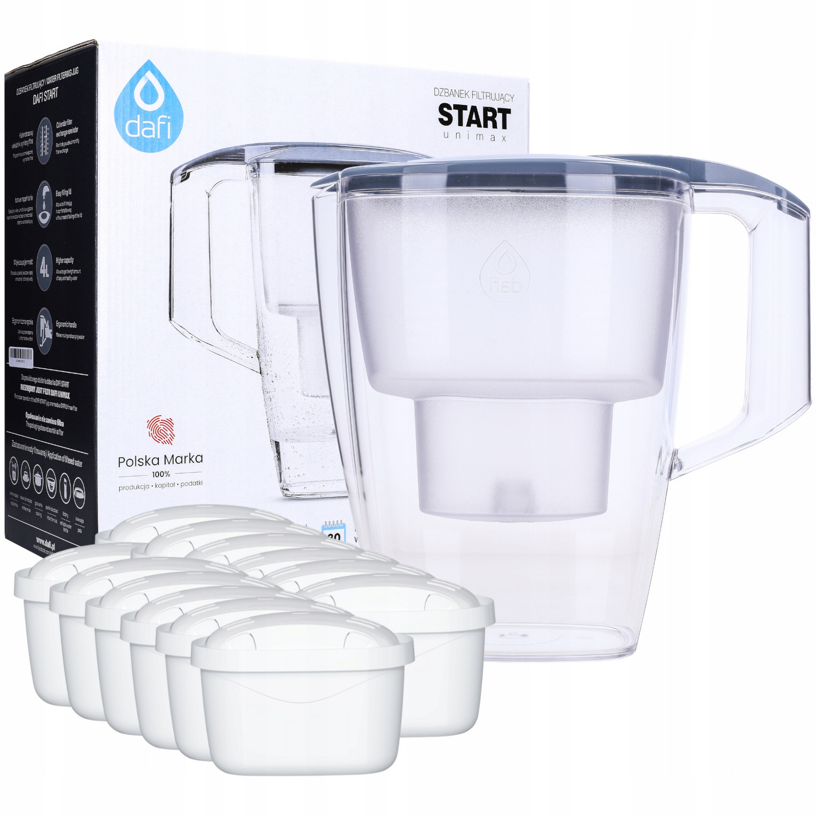 Filtrační konvice Dafi Start Unimax 4L 12x Filtr Aquafloow Náhrada