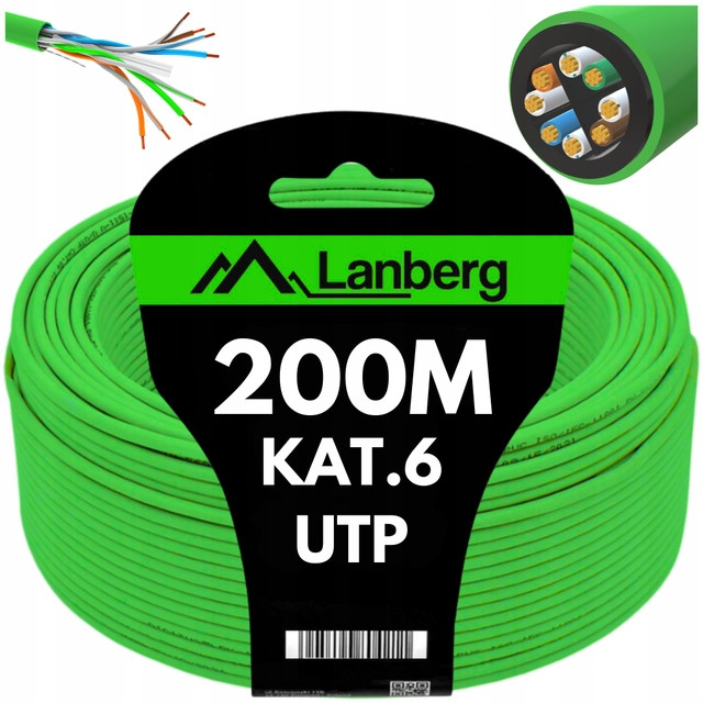 Kabel Síťový Lan Kroucený RJ45 Utp KAT.6 CAT.6 200M Lanberg