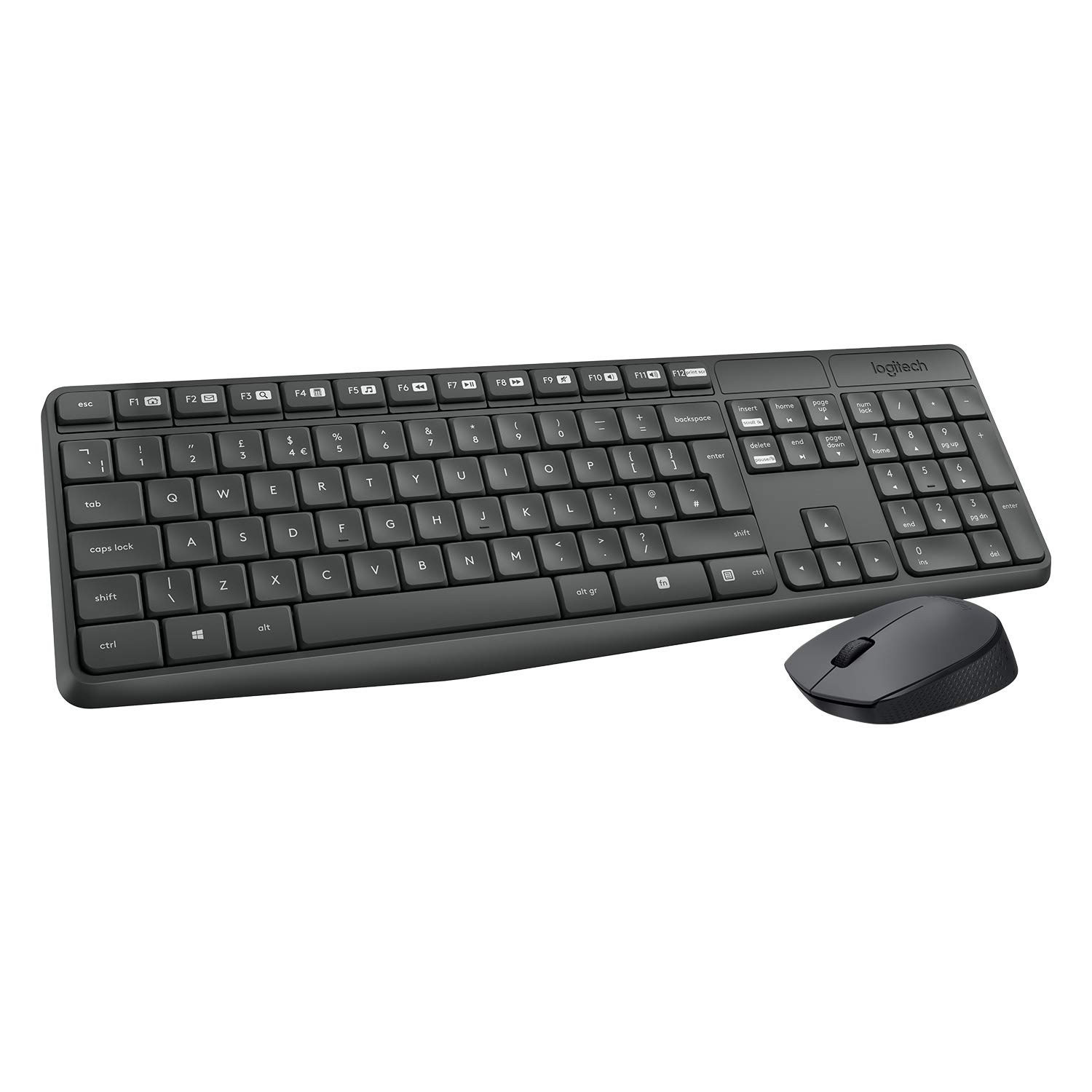 Set klávesnice a myši Logitech šedý