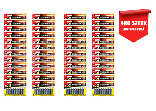 480x Alkalická baterie alkalické baterie Toshiba malé Aaa tyčinky (R3)