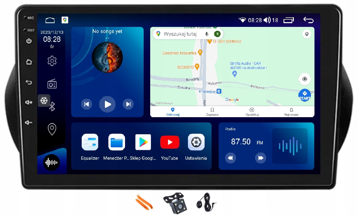 Android Navigace Qled Carplay Lte Gps Dsp 32GB Citroen Nemo Bipper 07-17