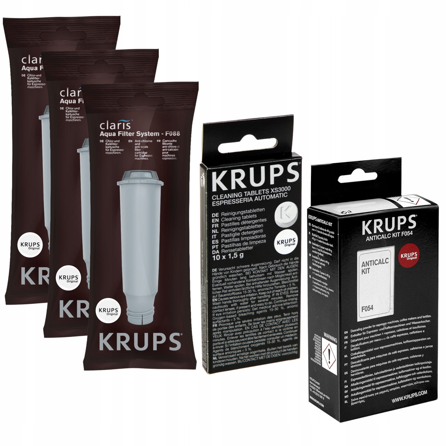 3x Filtr F088 Tabletky Odkaz F054 Krups