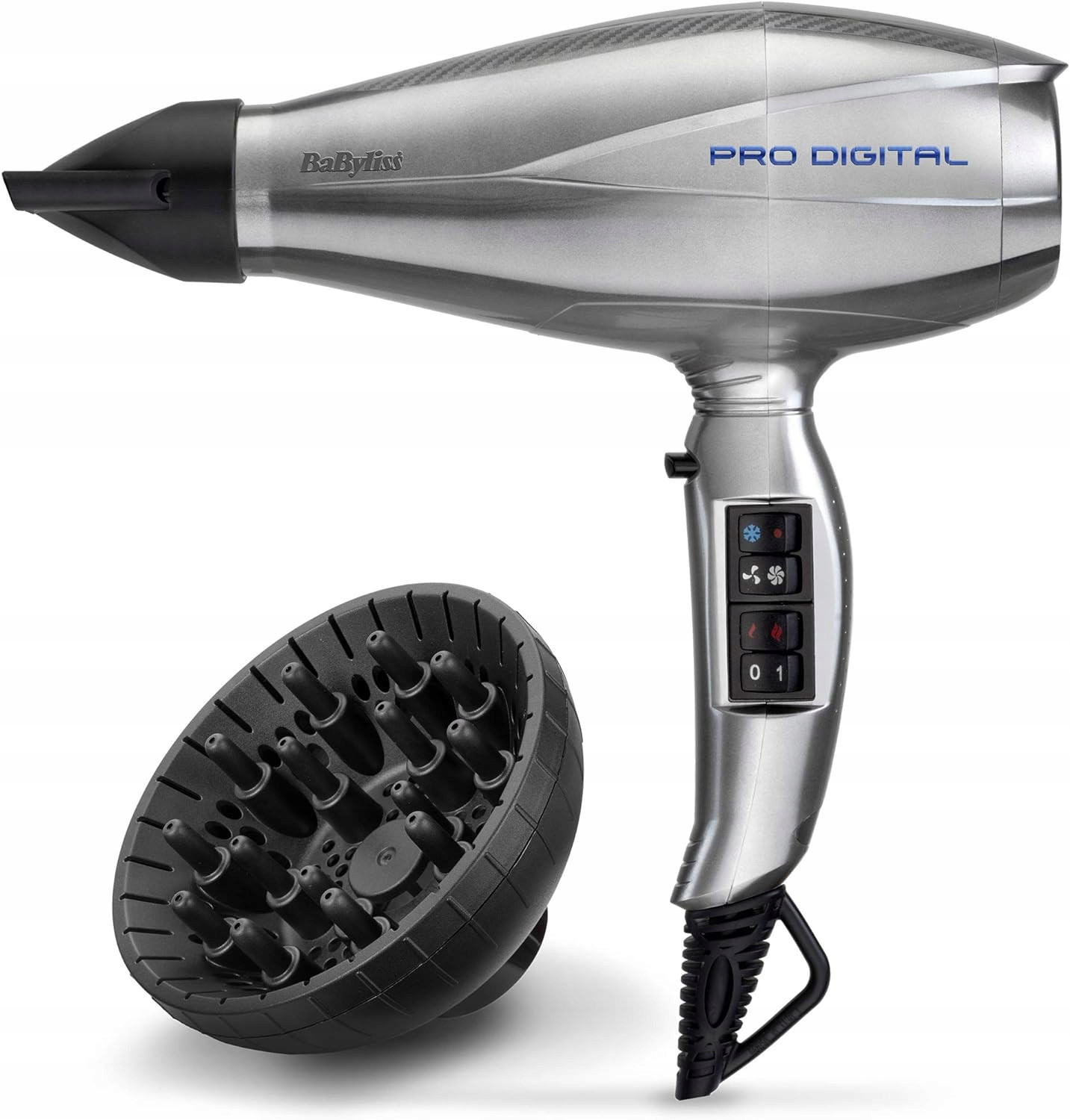 Vysoušeč vlasů Babyliss 6000E Pro Digital 2200W Italy difuzér koncentrátor