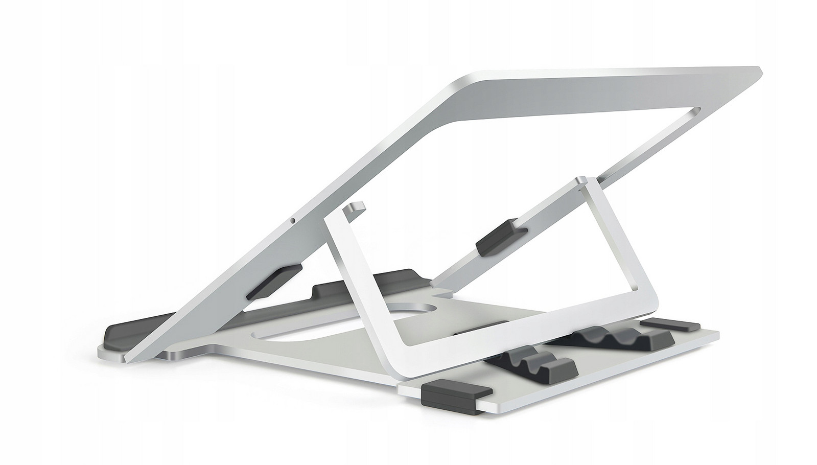 Podstavec Pod Notebook Tablet Nastavitelný Silný Stojan Na Stůl Stříbrný