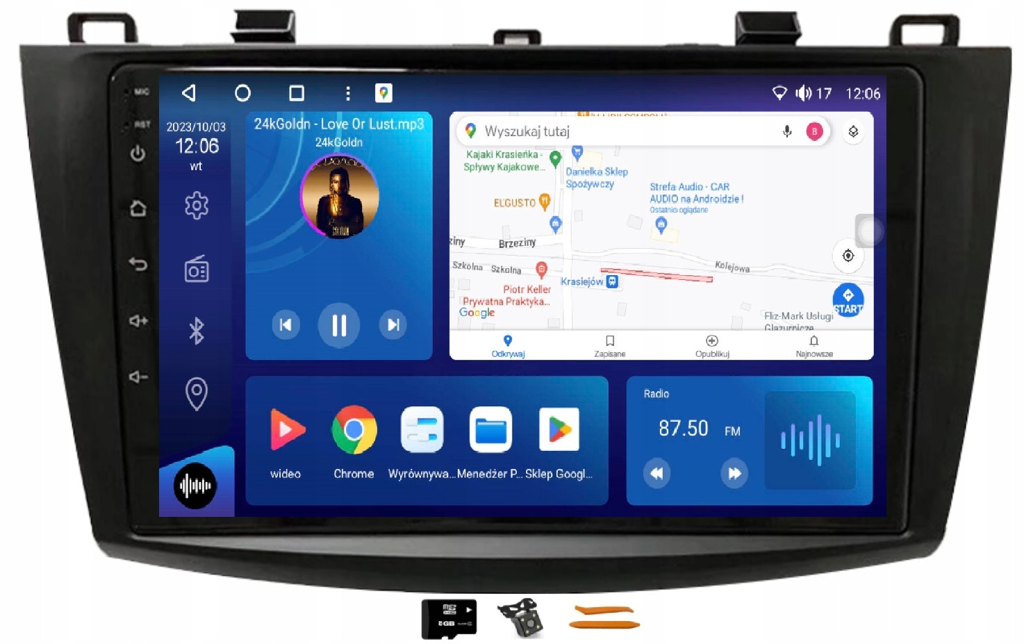 Radio Android Navigace Qled Carplay Lte Gps Dsp Mazda 3 09-13