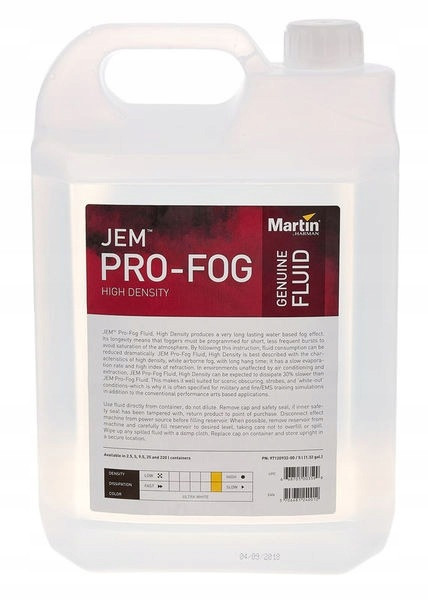 Jem Pro-fog 5L Hd High Density Kapalina Pro Generátory Mlhy 5L