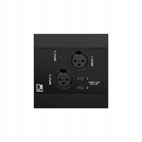 Audac NWP320/B Síťový audio vstupní panel 2 x Xlr 3,5 mm jack Bt