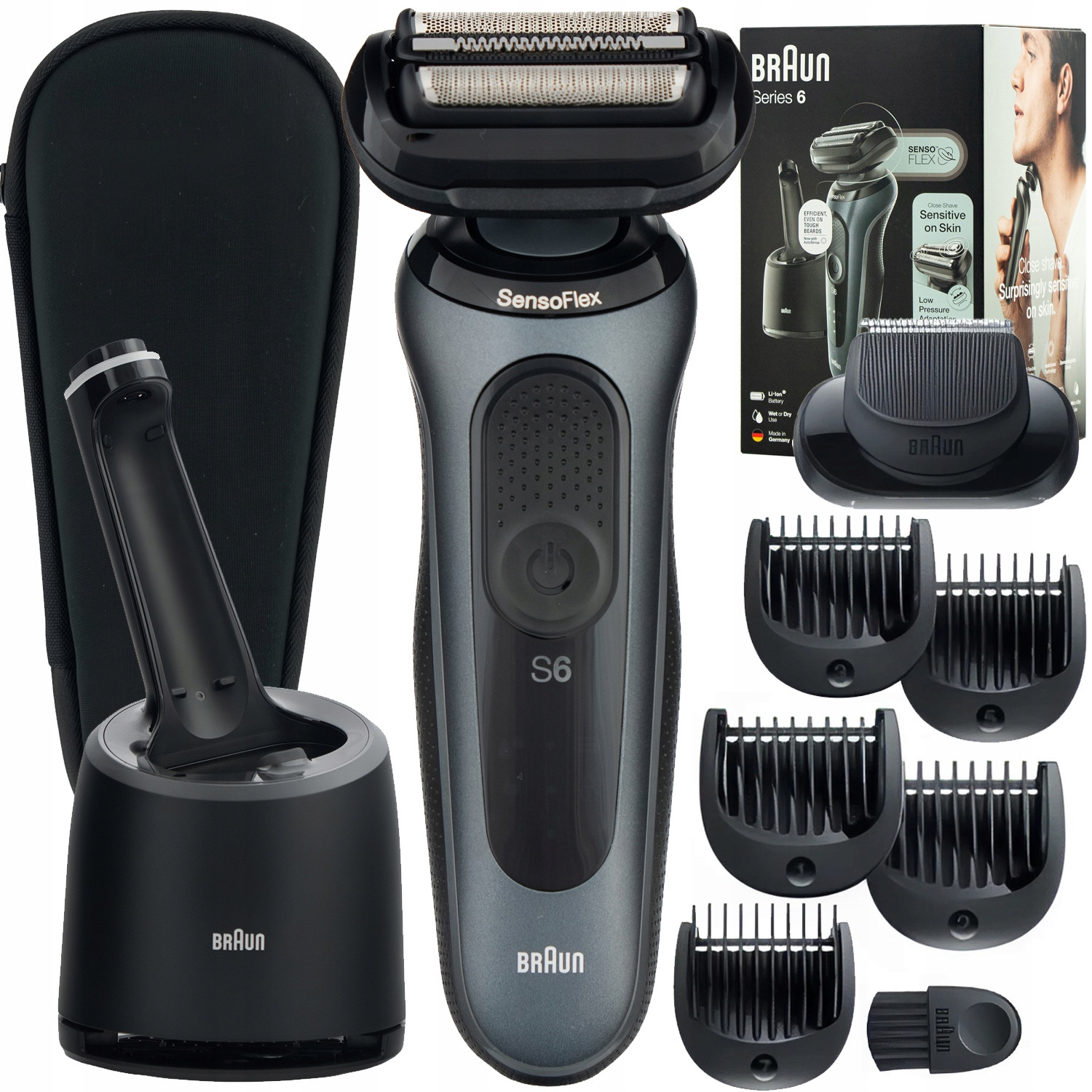 Holicí Strojek Braun Series 6 61-N7500cc Zastřihovač Čisticí stanice Nástavce