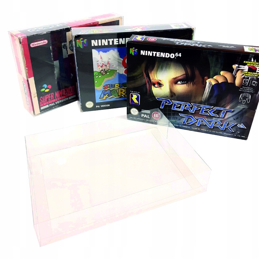 Protektor N64 Snes Obal na herní boxy Transparentní 10 ks