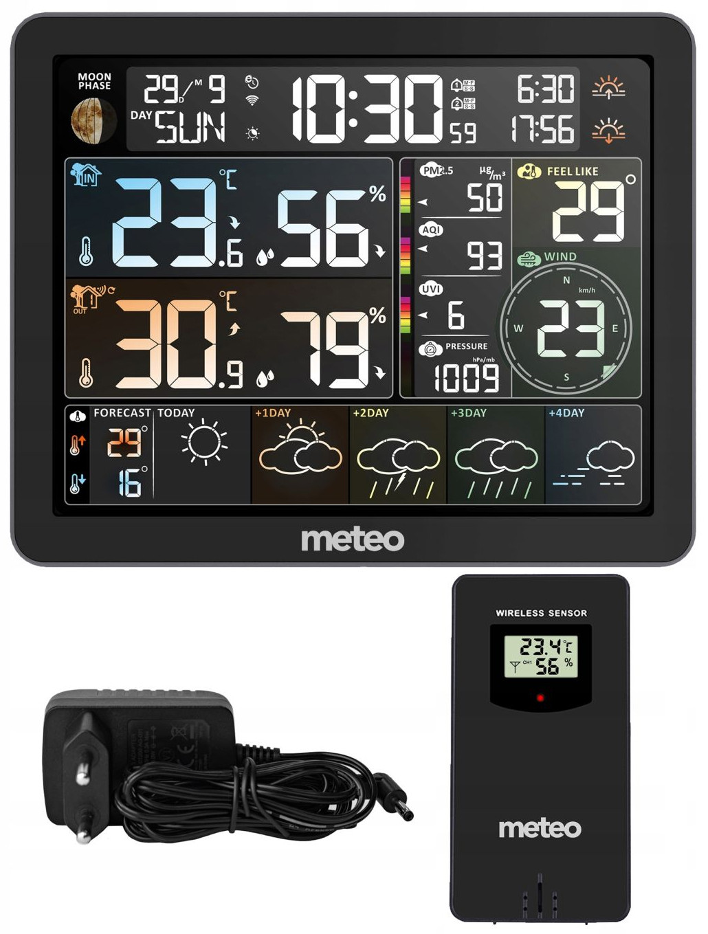 Meteostanice Wifi Barometr Měřič Znečištění Ovzduší