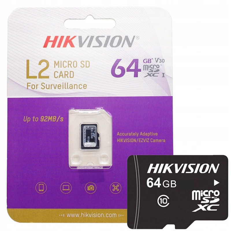 64GB microSD karta HS-TF-L2 Hikvision pro Ip kamery