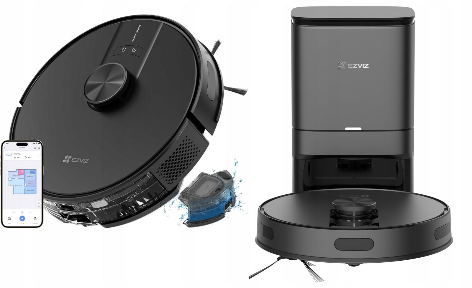 Uklízecí Robot Ezviz RE4 Plus Black Výkonný 4000PA Aplikace