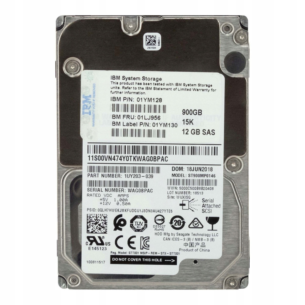 Ibm 01LJ956 01YM128 900GB 15K 256MB SAS-3 2,5'' ST900MP0146