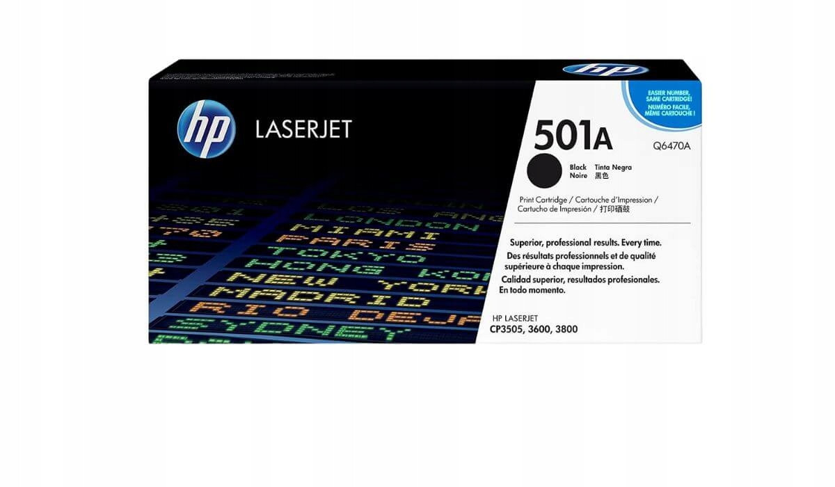 Toner Hp 501A Q6470A K Originál 3600 3800 cp 3505