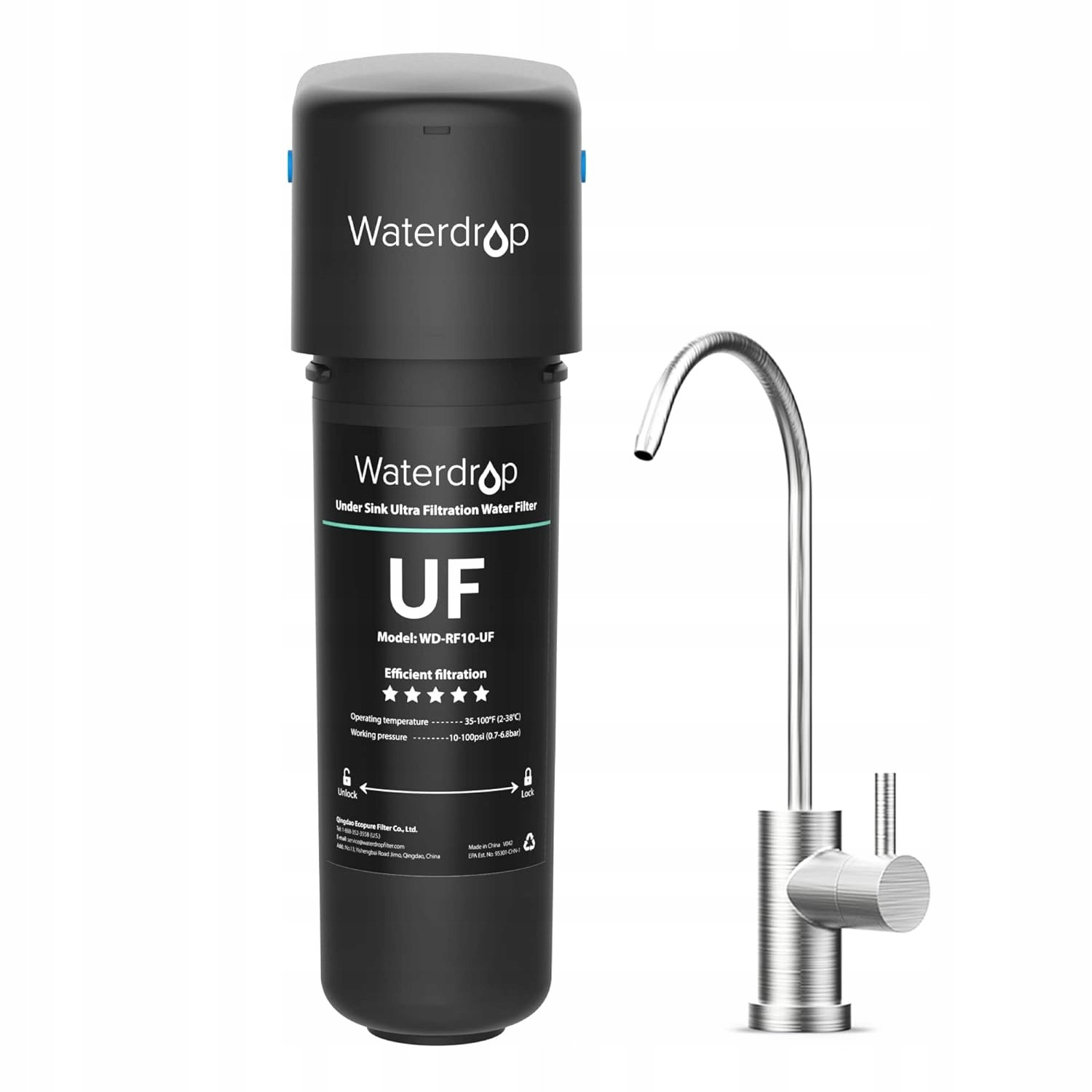 Waterdrop 10UB-UF Ub Ultrafiltrace Vodní filtr pod dřezem 30000 litrů