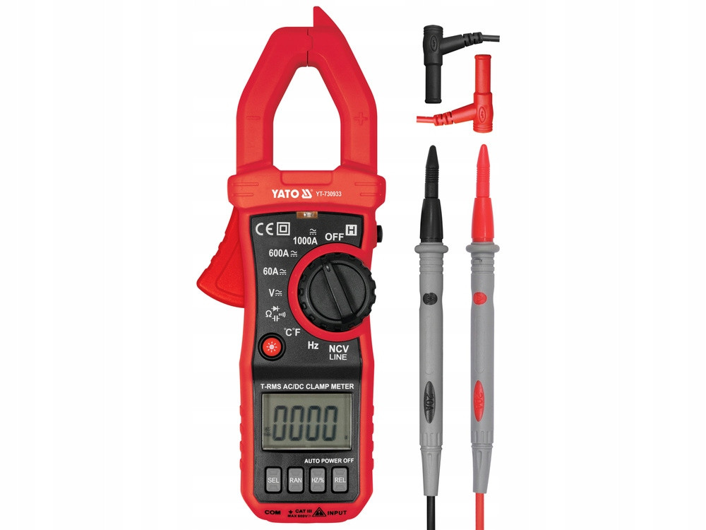 Klešťový měřič True Rms Ac/dc 10MA 1000A Yato