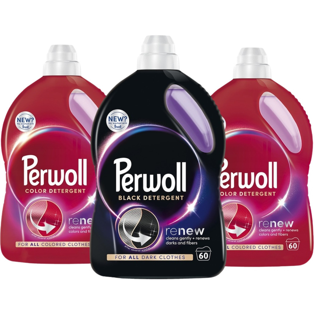 Perwoll Renew Tekutý prací prostředek Color 6l Black 3l 180 praní