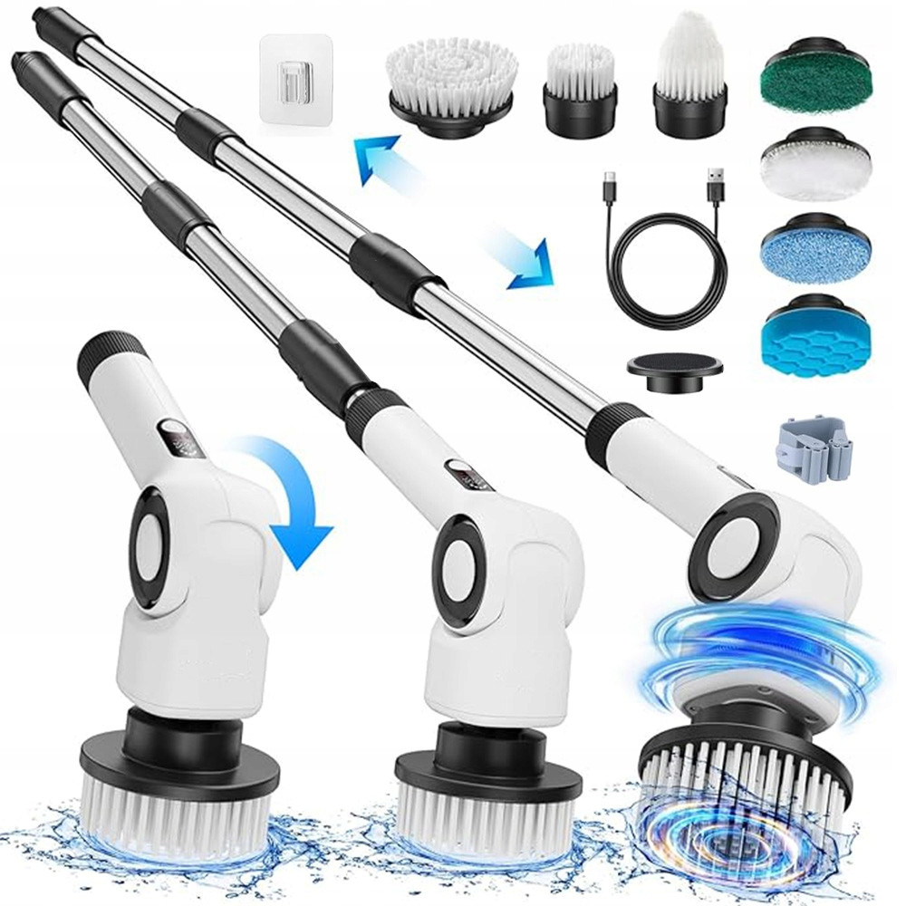 Elektrický Kartáč Bezdrátový 9V1 Čistící Multifunkční Do Koupelen