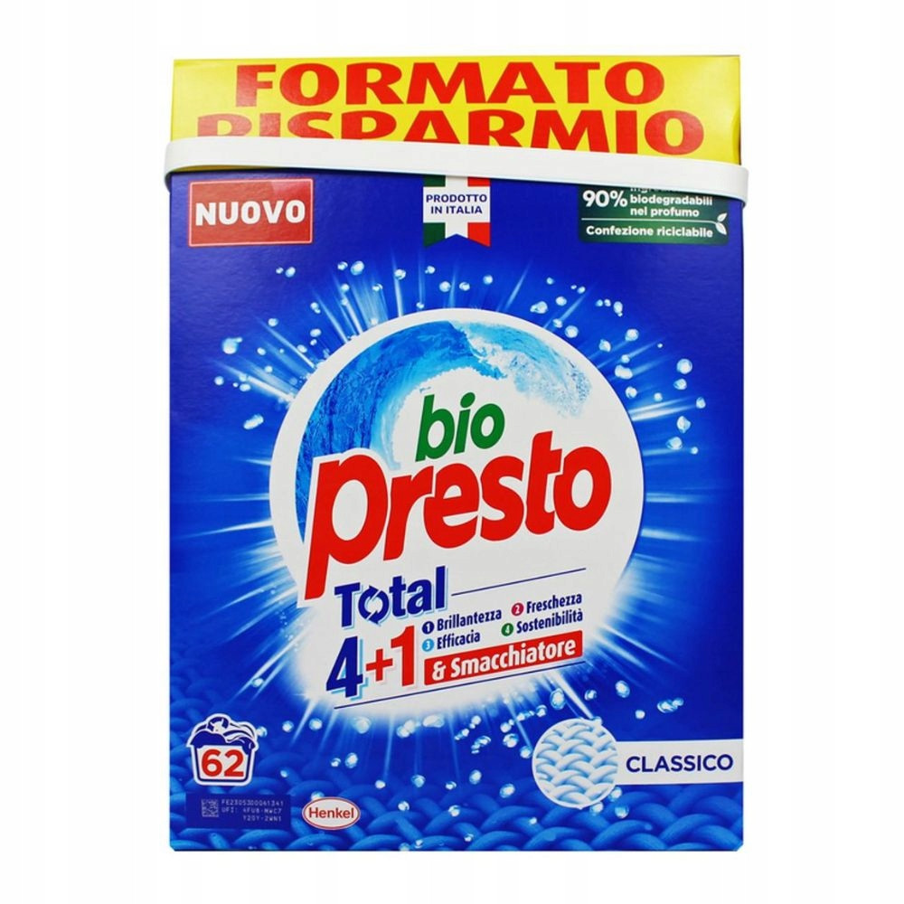 Prací prášek Bio Presto Total 3100g 62 praní