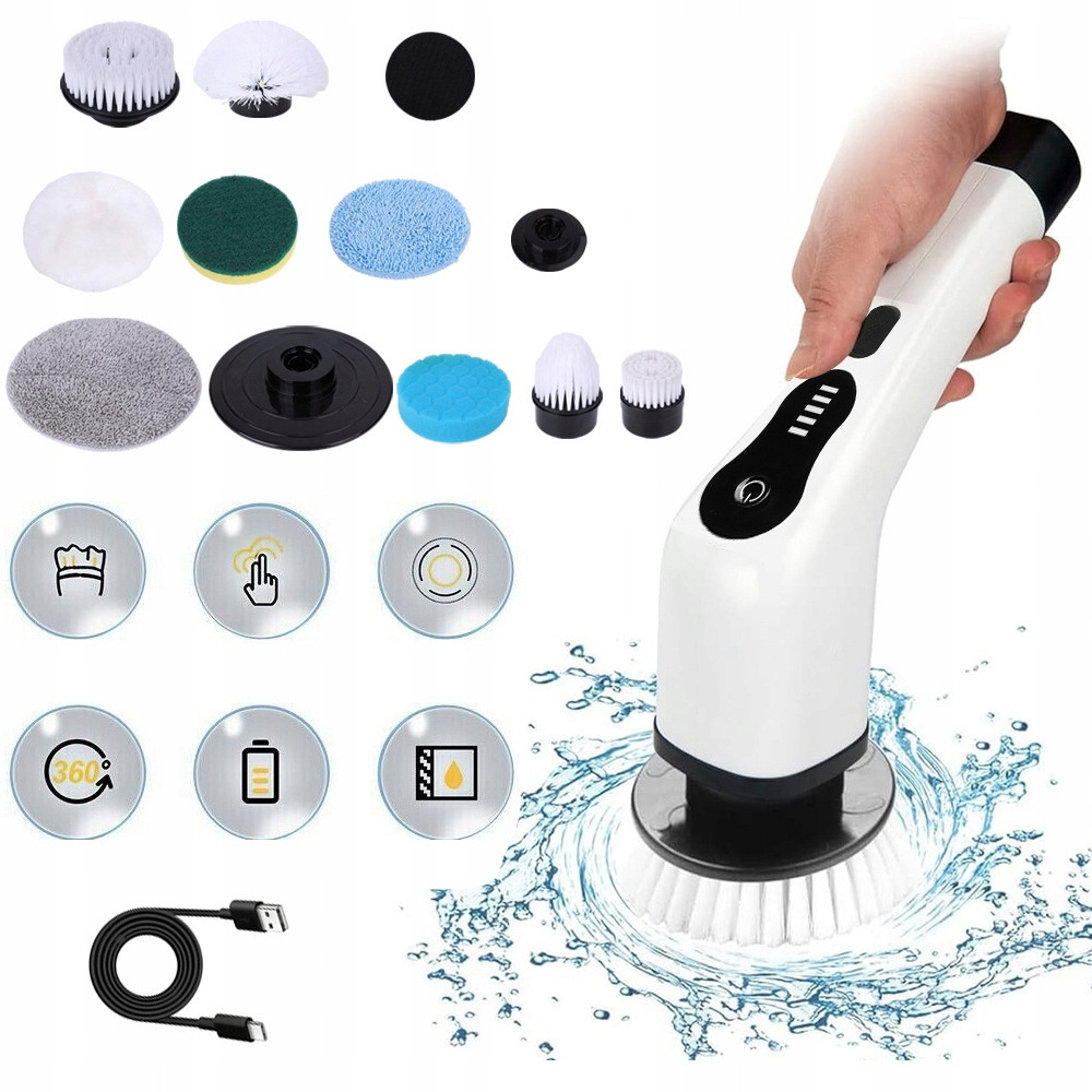 Multifunkční Elektrický Čisticí Kartáč 9 V 1