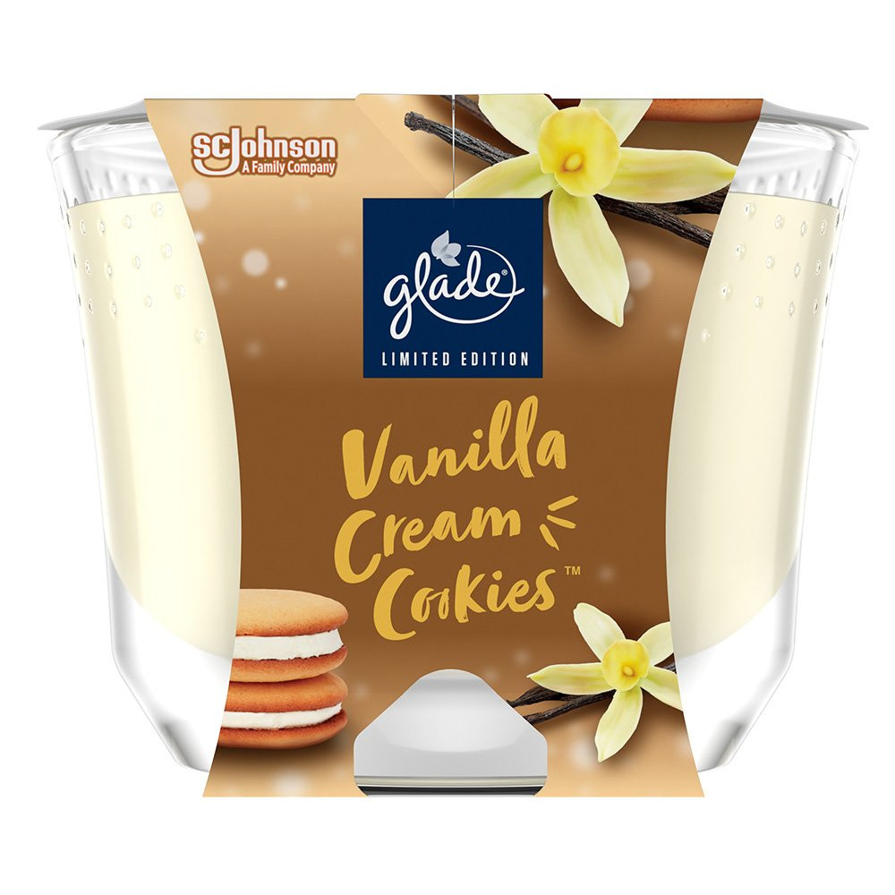 GLADE Vonná svíčka Vanilla Cream cookies 204 g