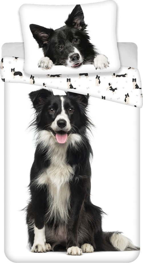 Bavlněné dětské povlečení na jednolůžko 140x200 cm Border Collie – Jerry Fabrics