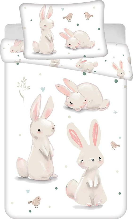 Bavlněné dětské povlečení do postýlky 100x135 cm Bunnies – Jerry Fabrics