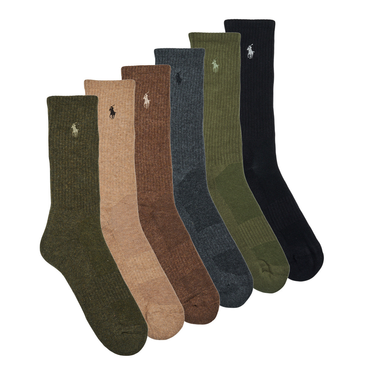 Polo Ralph Lauren  PRFRMNC CTNC-CREW SOCK-6 PACK  ruznobarevne