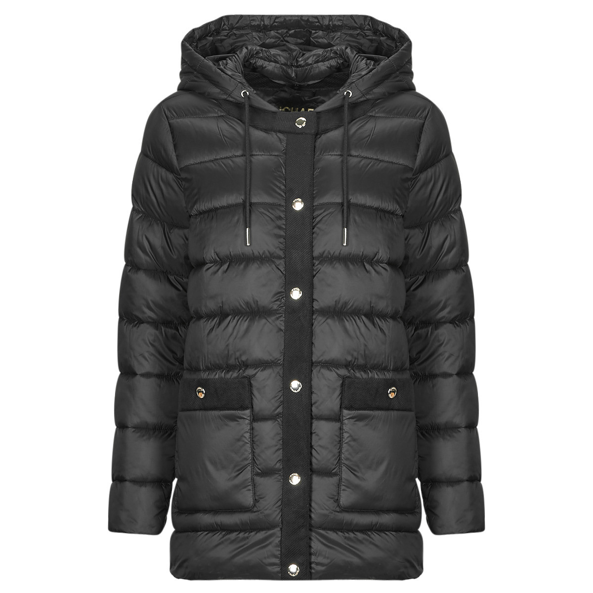 MICHAEL Michael Kors  HOODED LONGLINE PACKABLE W CORDUROY TRIM  Černá