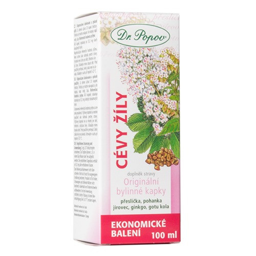 Cévy – žíly, originální bylinné kapky, 100 ml Dr. Popov