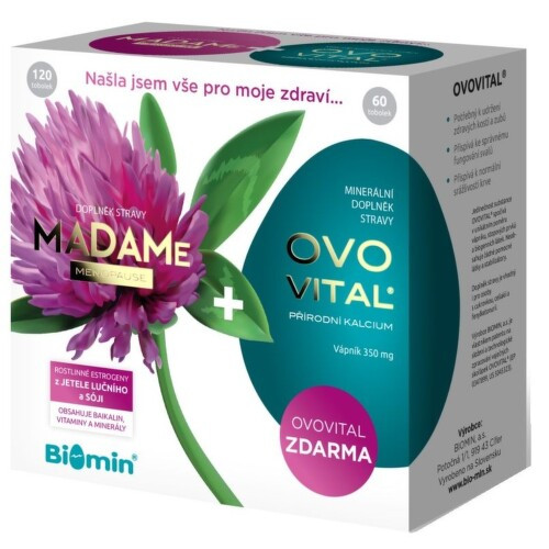 Biomin MADAMe Menopause 120 tobolek + OVOVITAL 60 tobolek zdarma