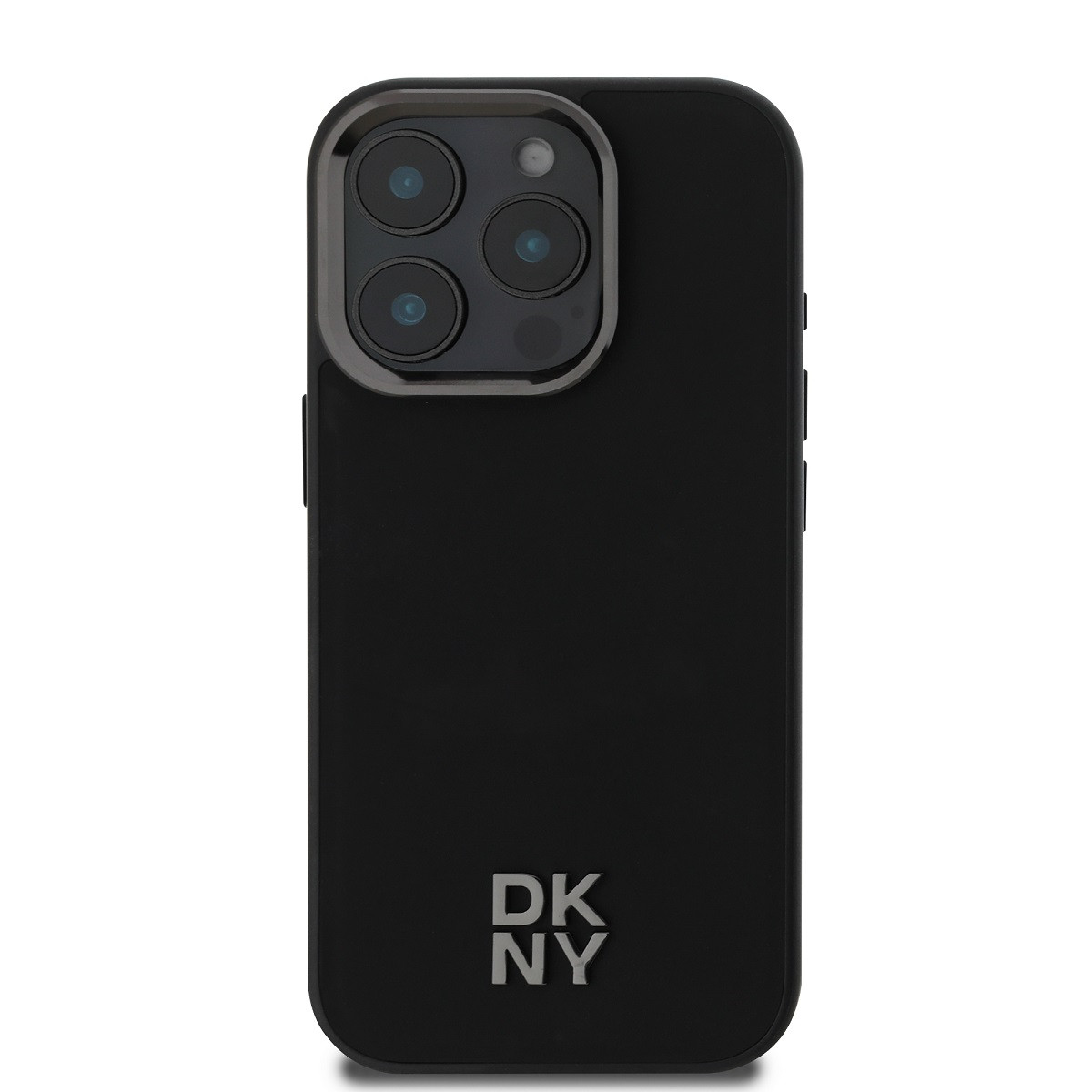 Zadní kryt DKNY PU Leather Stack Logo Magsafe pro Apple iPhone 16 Pro, černá