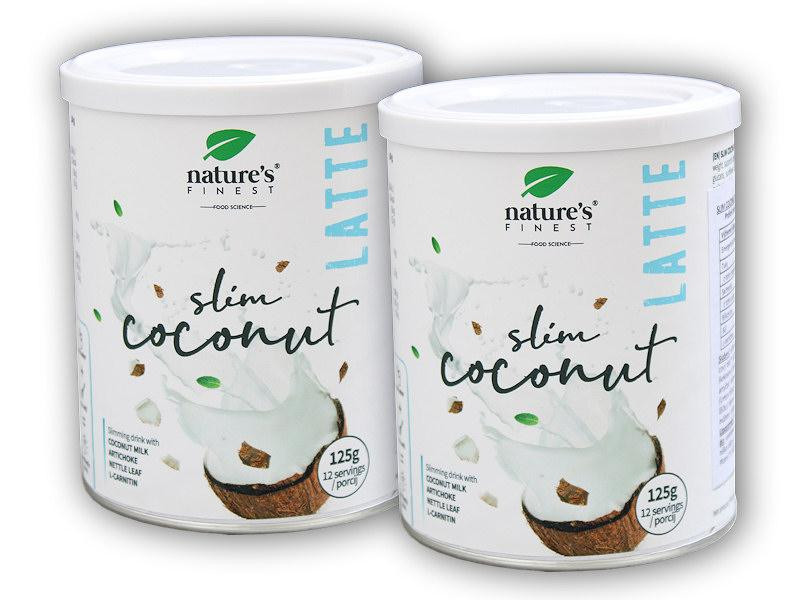 Natures Finest 2x Slim Coconut latte 125g