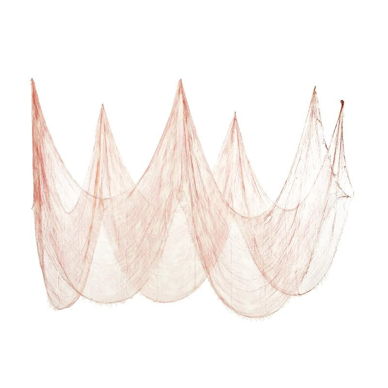 Textilie dekorační krvavá bílá 0,72x9,8m