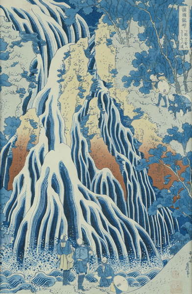 Katsushika Hokusai Obrazová reprodukce Vodopád Kirifuri, Katsushika Hokusai, 26.7 × 40 cm