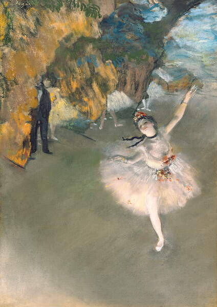 Degas, Edgar Obrazová reprodukce The Star, or Dancer on the stage, c.1876-77, Degas, Edgar, 30 × 40 cm