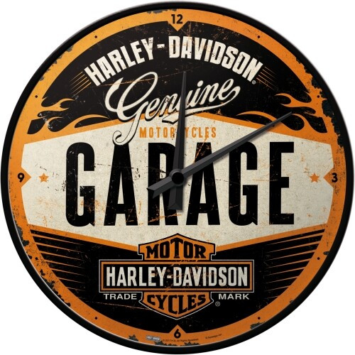 Postershop Hodiny Hodiny Harley Davidson - Garage