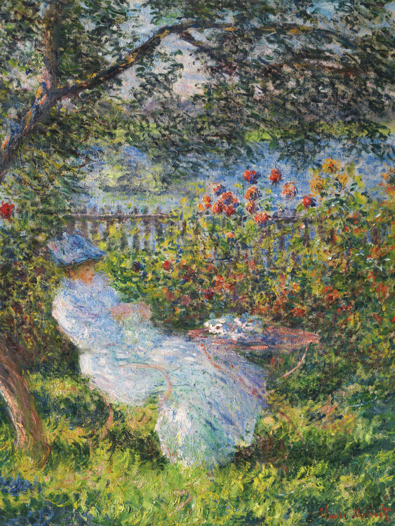 Claude Monet Obrazová reprodukce Alice Hoschedé au Jardin (1881), Claude Monet, 30 × 40 cm